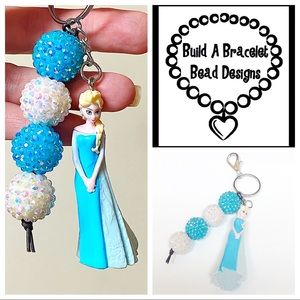 Disney Princess Elsa Keyring Purse Backpack Bling Clip
